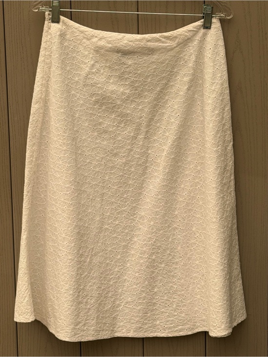 Autograph Dresses & Skirts - Autograph White Eyelet A-Line Skirt - Cotton- Cottage core
